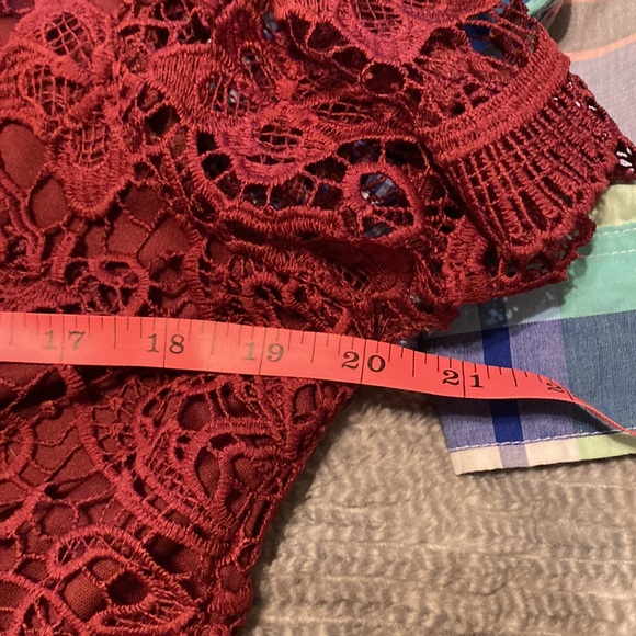 Lulu’s Angel in Disguise Burgundy Dress - Size Large - Picture 5 of 9